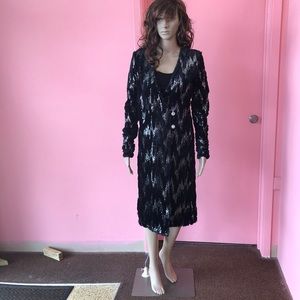 Black & silver sequined dress jacket